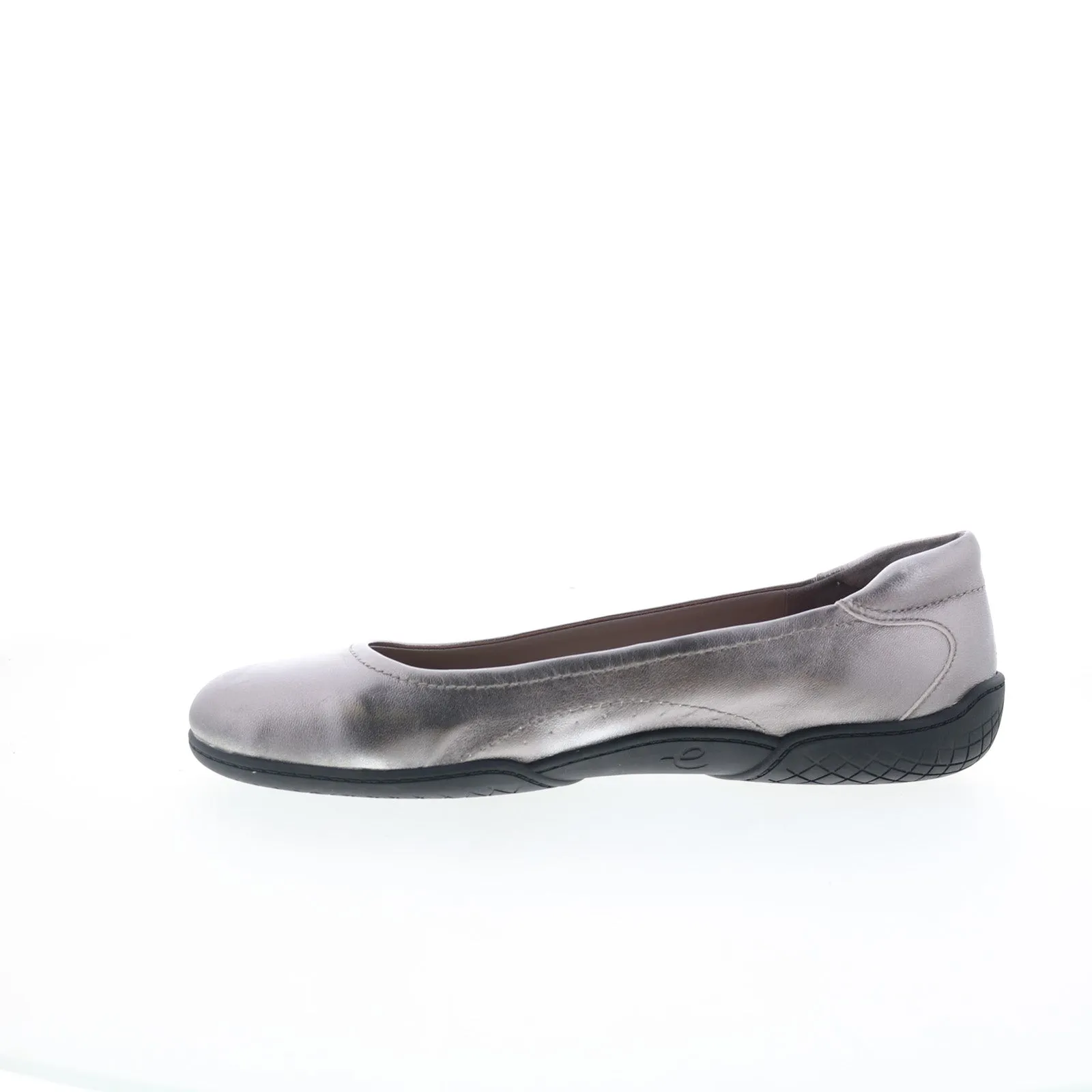 Easy Spirit Gabbie SEGABBIE Womens Gray Leather Slip On Ballet Flats Shoes