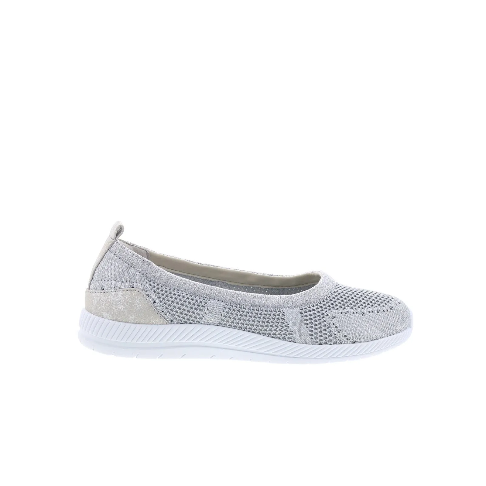 Easy Spirit Glitz 2 SEGLITZ2 Womens Gray Wide Mesh Ballet Flats Shoes