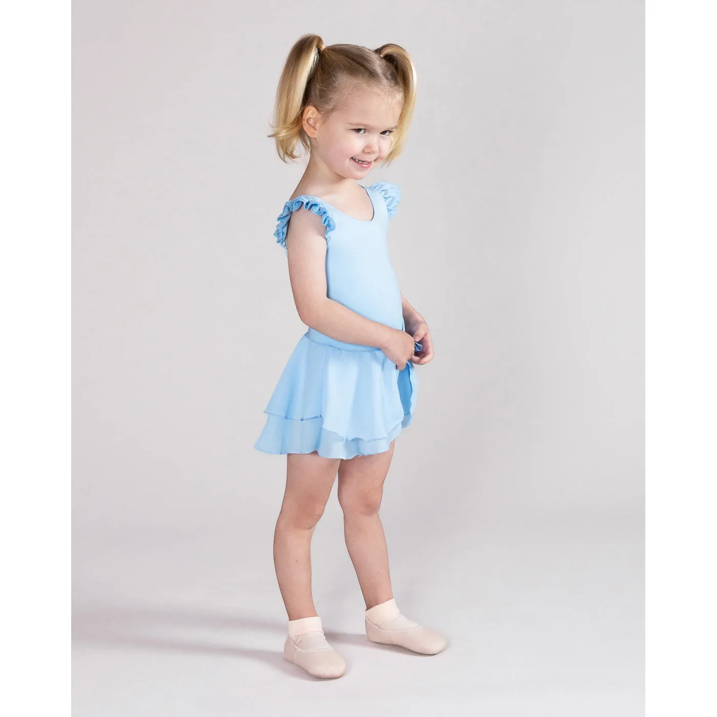 Emery Frill Sleeve Leotard | Baby Blue | Child