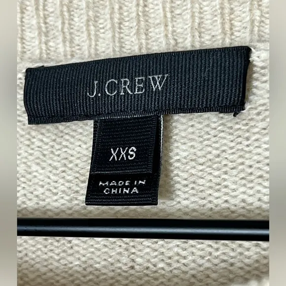 EUC J. Crew 100% Wool Sweater With Bling Stripe On Sides Size XXS.