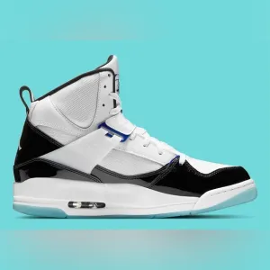 Fair Youth Size 4.5Y Air Jordan Flight 45 High Concord GS Sneakers White/Black