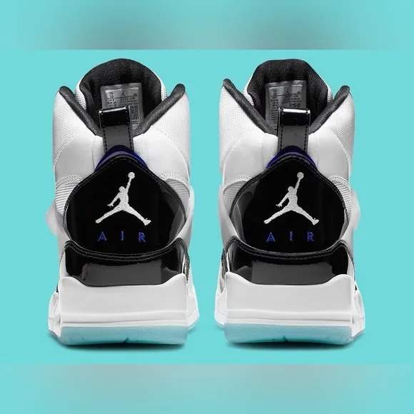 Fair Youth Size 4.5Y Air Jordan Flight 45 High Concord GS Sneakers White/Black