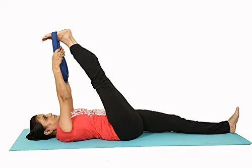 Footmate Socks Yoga Belt 1.5 Inches Yoga Props for Safe & Perfect Yoga Posture (Black-Orange, 1.5-inch)