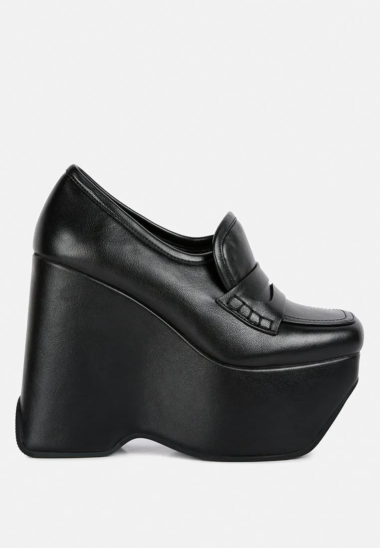 Gilliam High Platform Wedge Loafers By Ruw