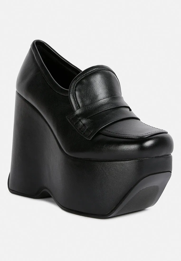 Gilliam High Platform Wedge Loafers By Ruw
