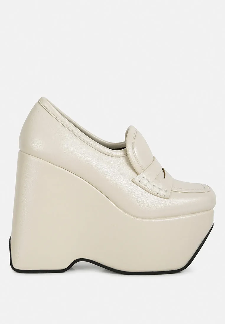 Gilliam High Platform Wedge Loafers By Ruw