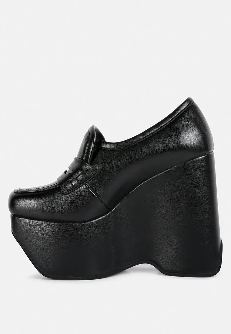 Gilliam High Platform Wedge Loafers By Ruw