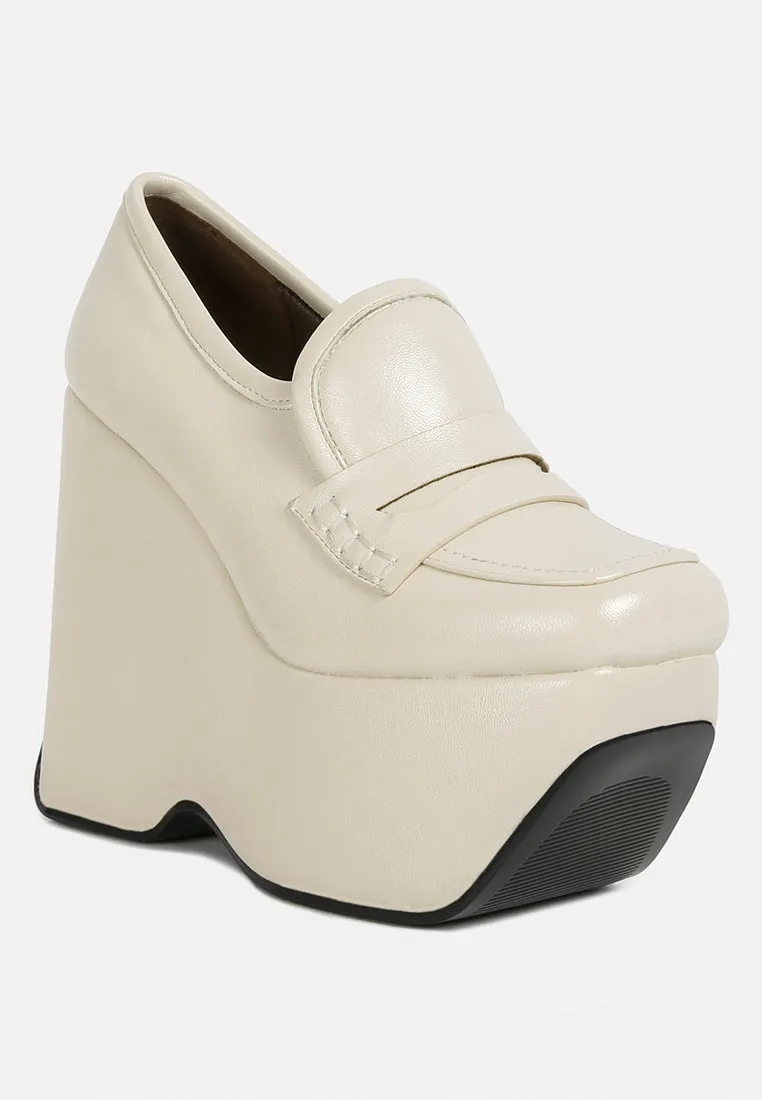 Gilliam High Platform Wedge Loafers By Ruw