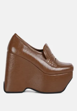 Gilliam High Platform Wedge Loafers By Ruw