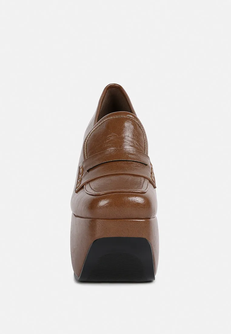 Gilliam High Platform Wedge Loafers By Ruw