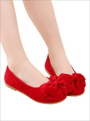 Girls Princess Bow Tie Flats By Liv and Mia