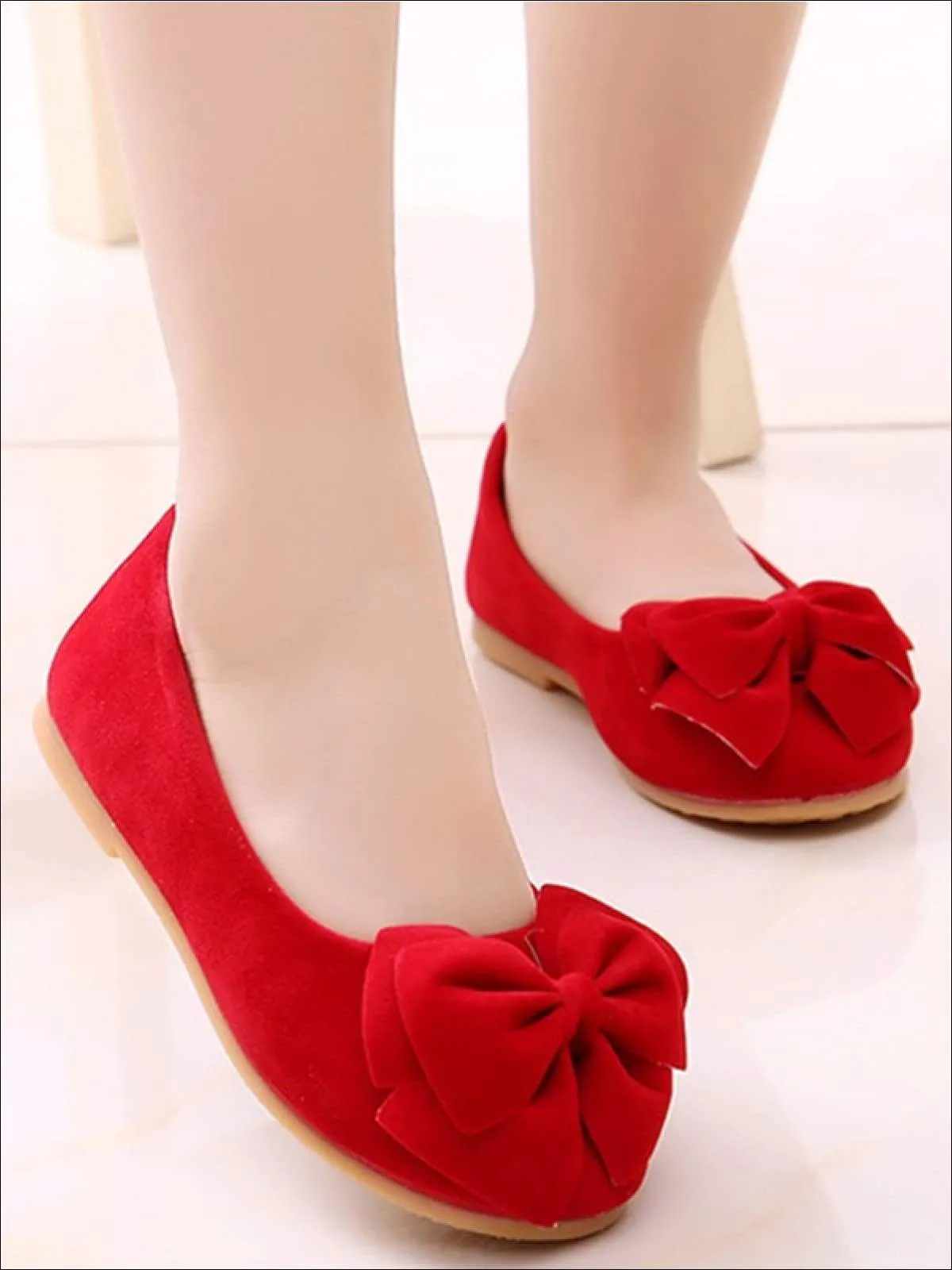 Girls Princess Bow Tie Flats By Liv and Mia