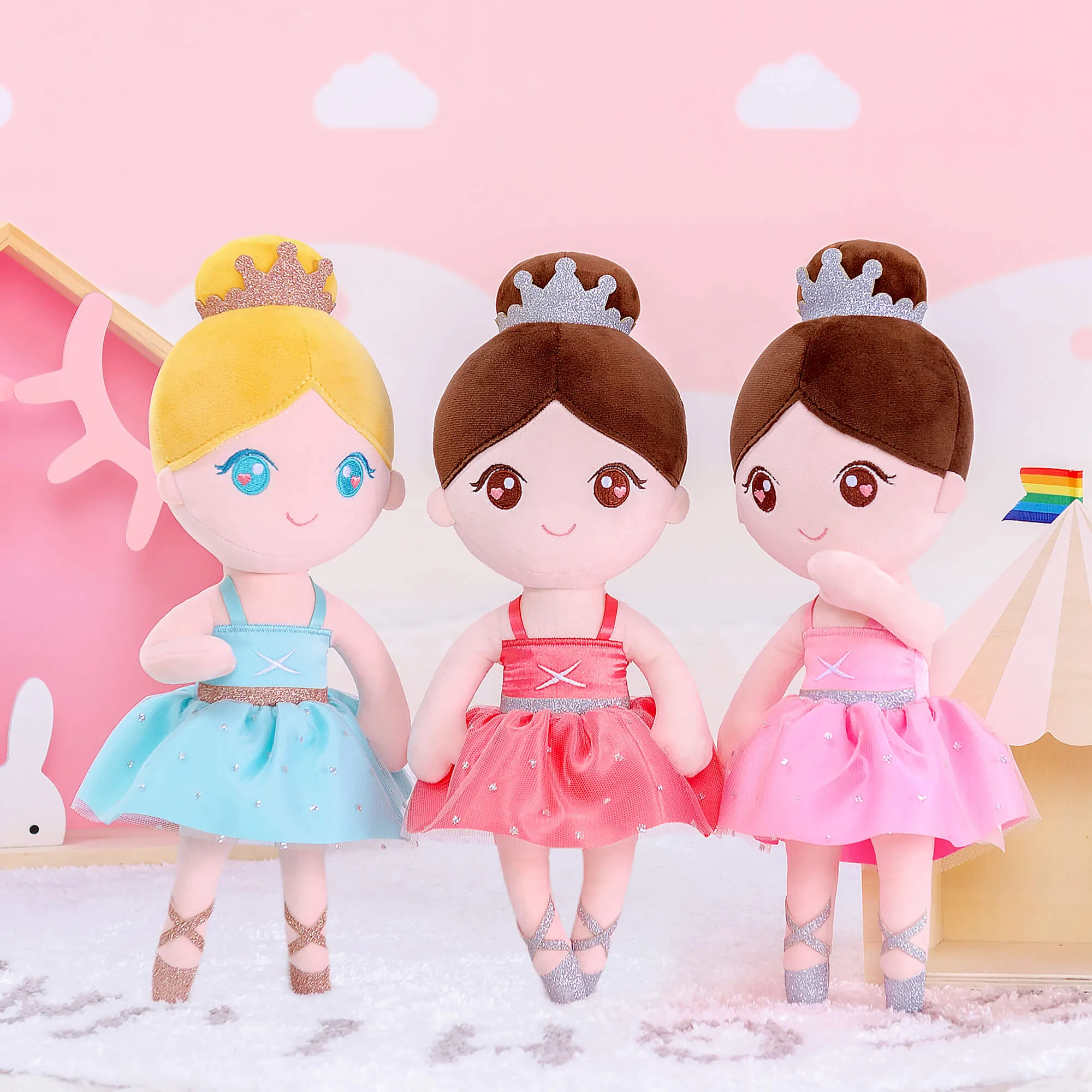 Gloveleya 13-inch Personalized Plush Dolls Ballerina Series Ballet Dream