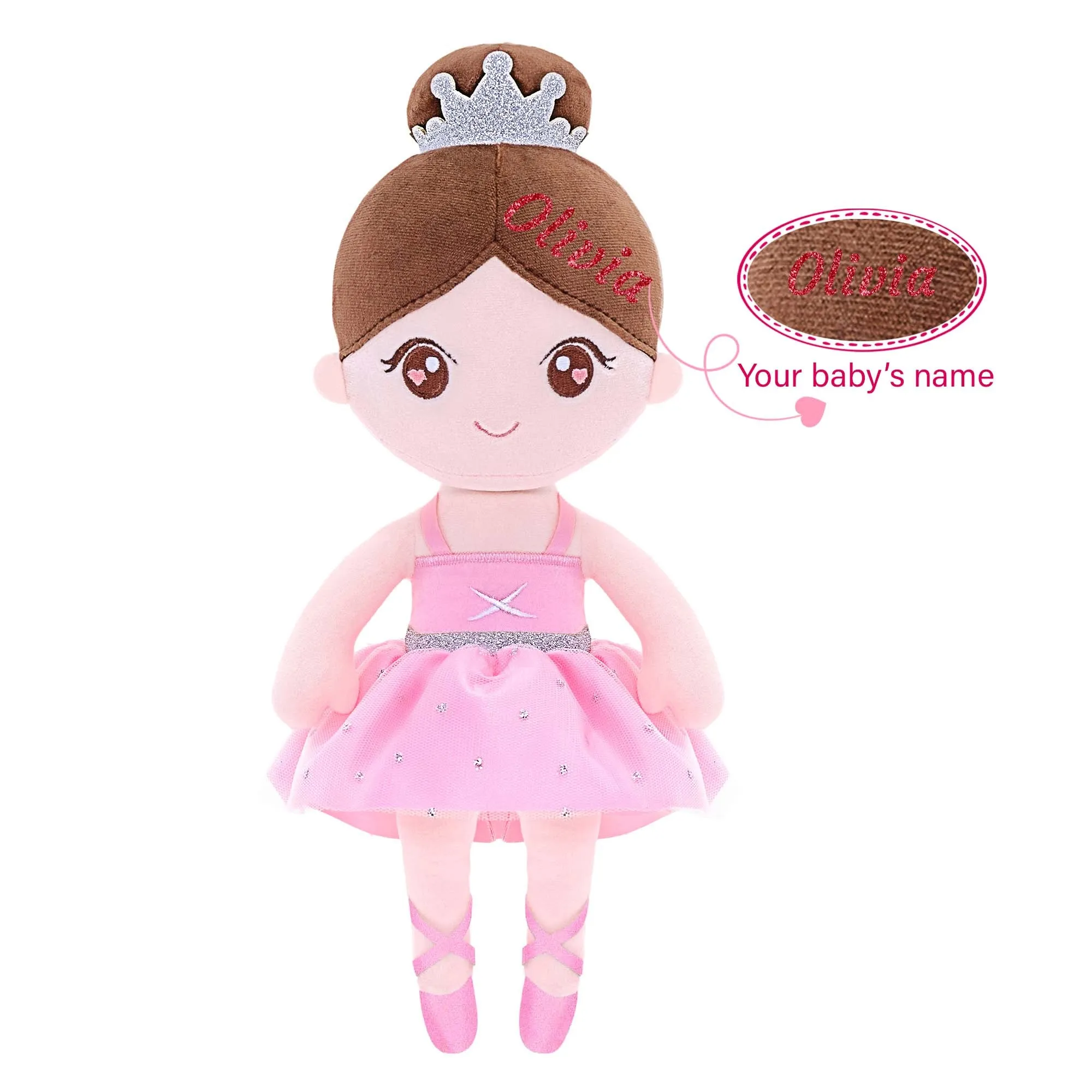 Gloveleya 13-inch Personalized Plush Dolls Ballerina Series Ballet Dream