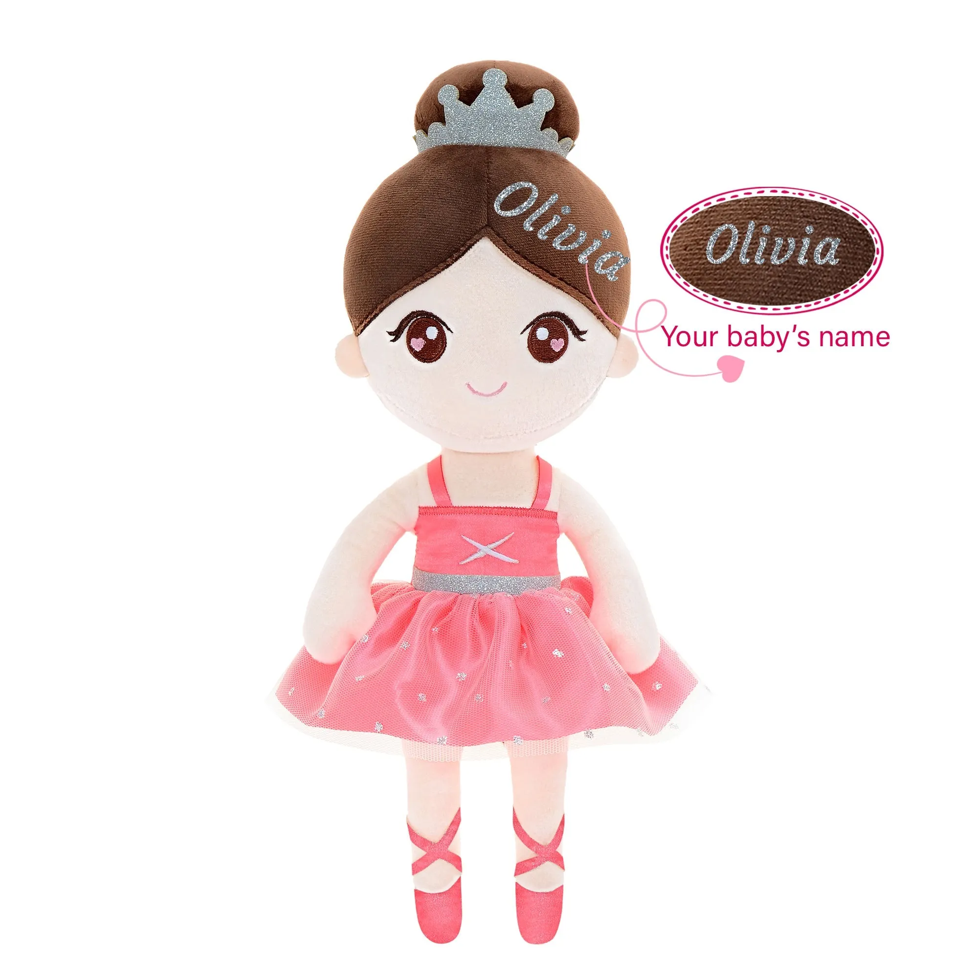 Gloveleya 13-inch Personalized Plush Dolls Ballerina Series Ballet Dream