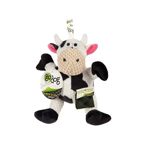 GoDog - Checkers Sitting Cow Dog Toy