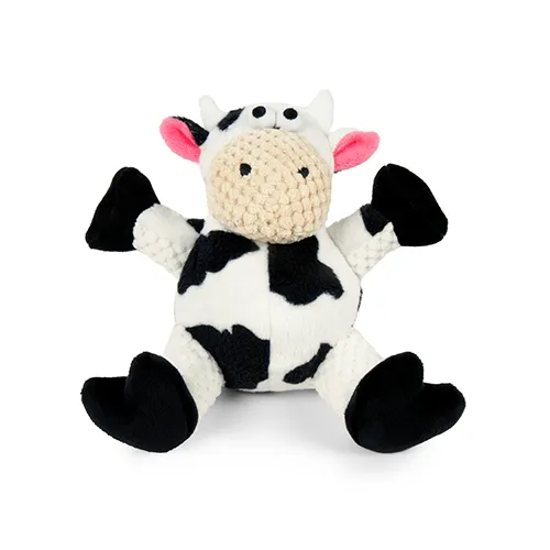 GoDog - Checkers Sitting Cow Dog Toy