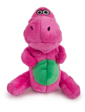 GoDog Dinos T-Rex Just For Me Squeaky Plush Toy Pink Mini
