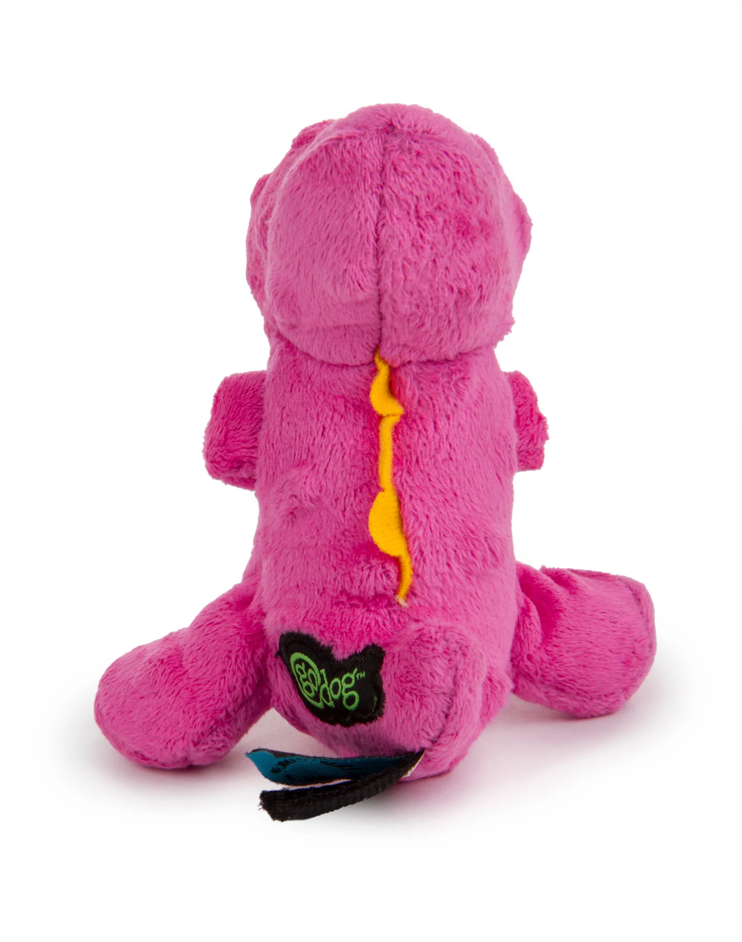 GoDog Dinos T-Rex Just For Me Squeaky Plush Toy Pink Mini