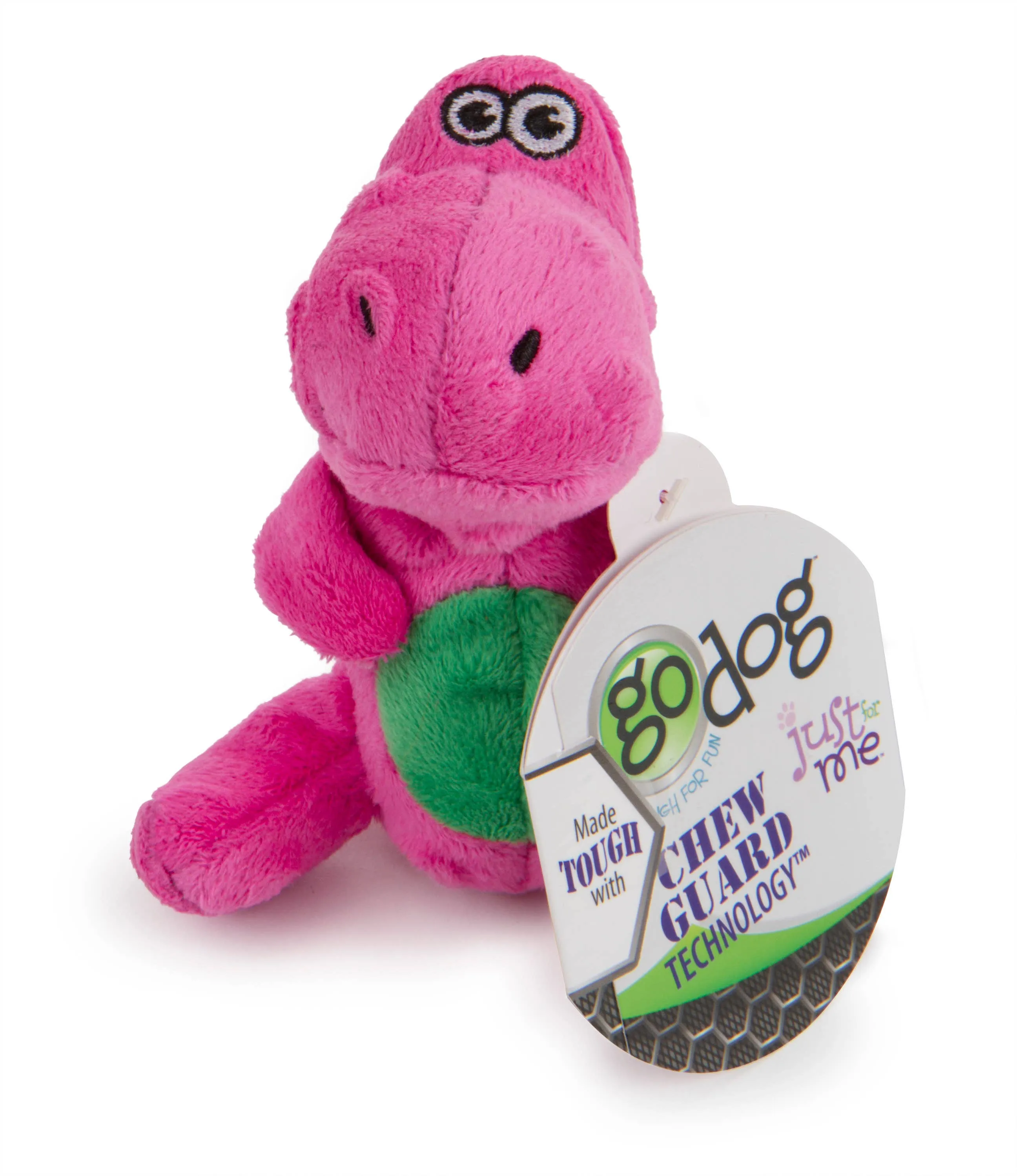 GoDog Dinos T-Rex Just For Me Squeaky Plush Toy Pink Mini