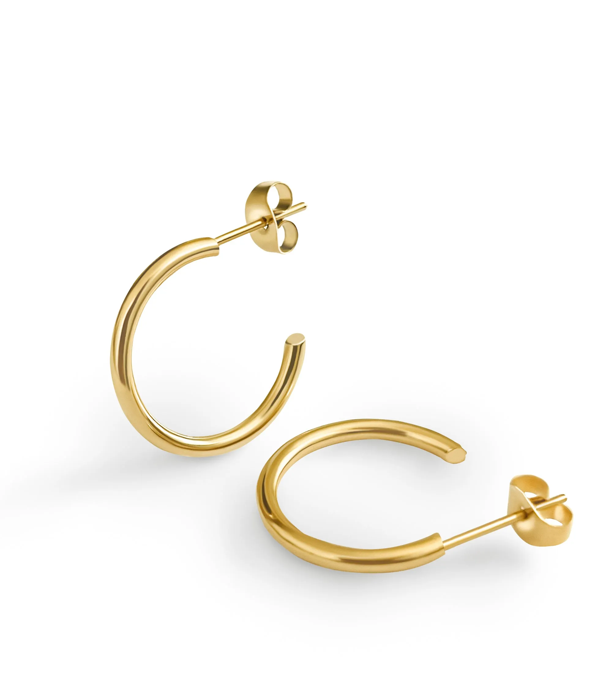 Gold Hoop Earrings 30mm