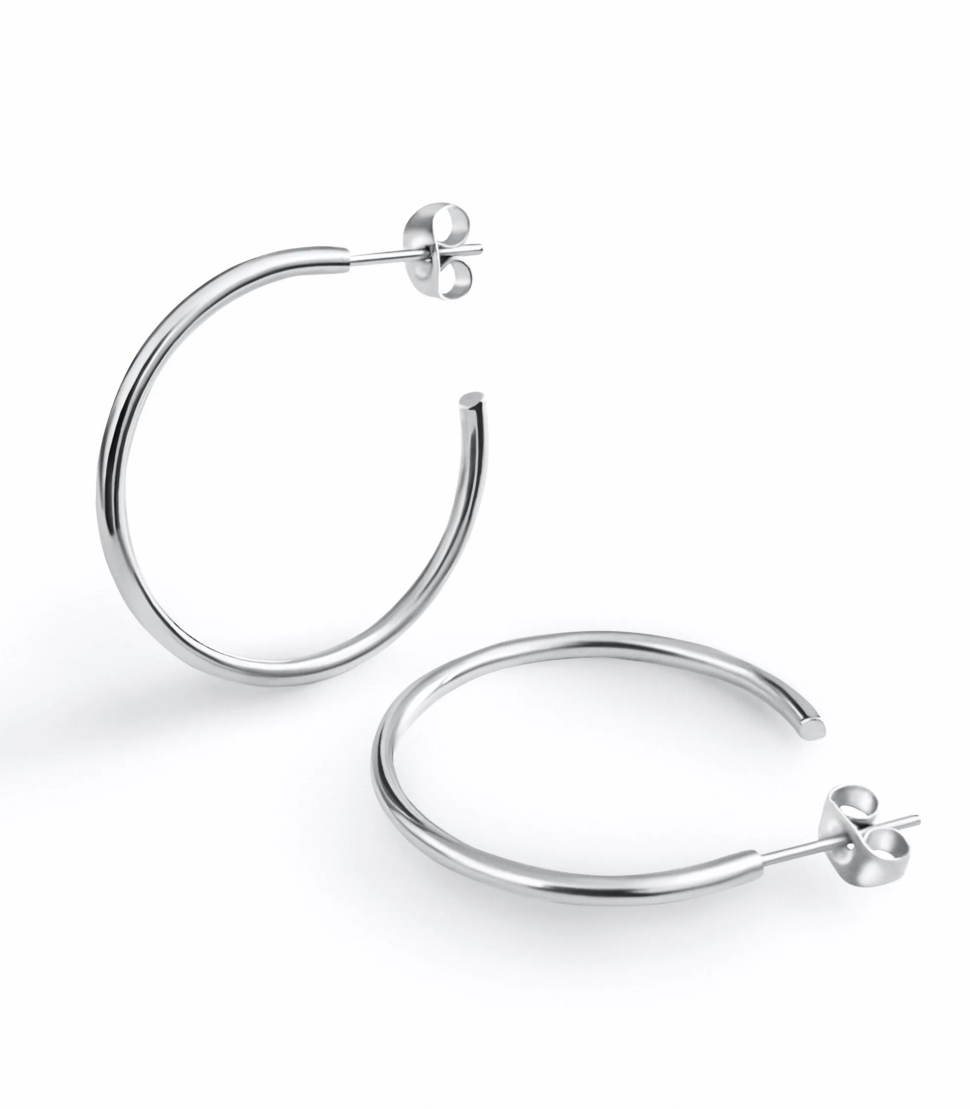 Gold Hoop Earrings 30mm