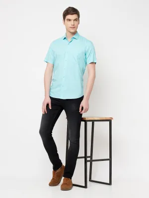 Green Printed Casual Shirt
