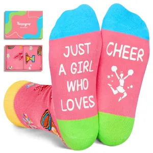 HAPPYPOP Gifts For 10-12 Year Old Girl - Softball Volleyball Gymnastics Ballet Gifts For Kids Girls, Kids Girls Soccer Socks