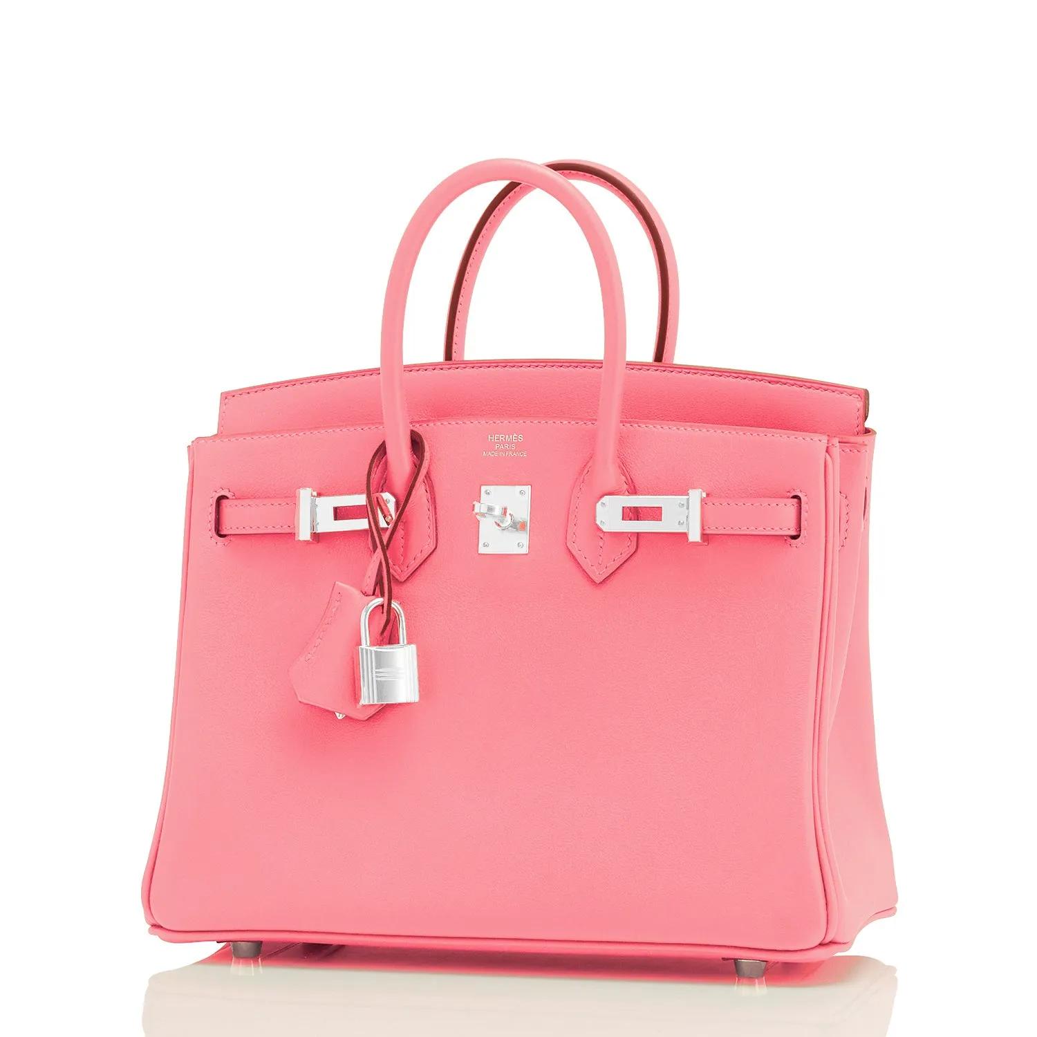 Hermes Rose Eté Birkin 25cm Swift Palladium Hardware