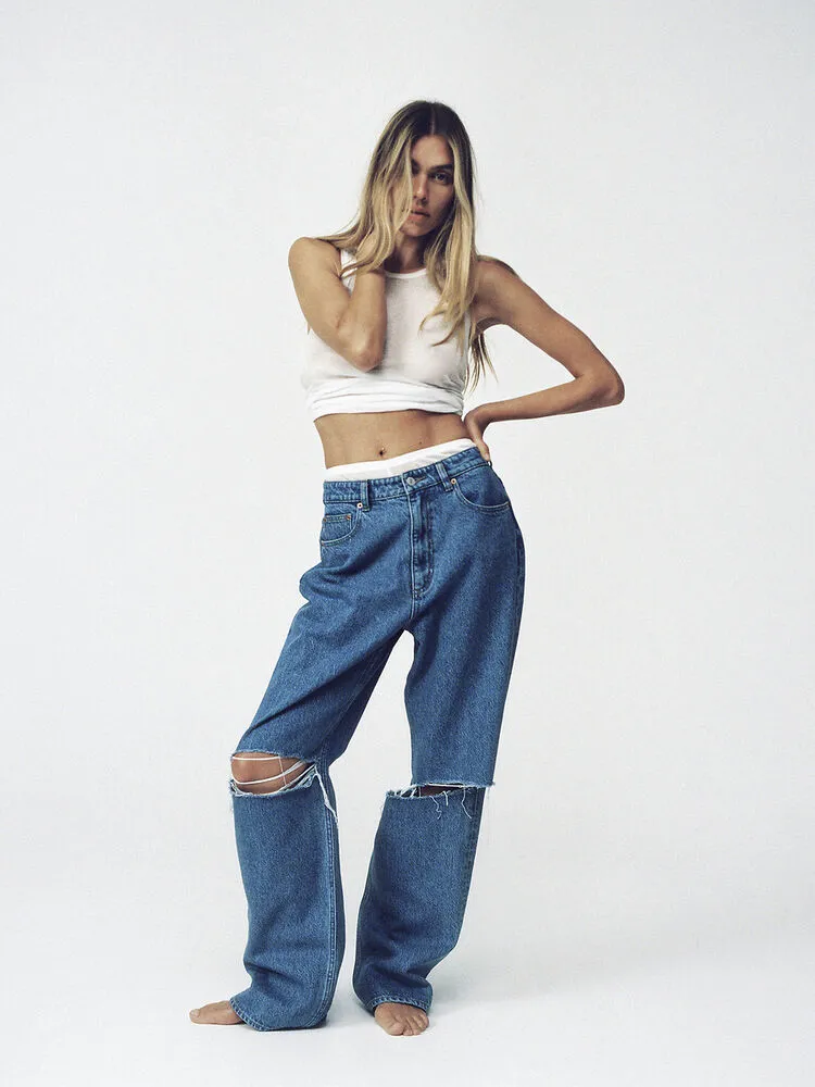 High Baggy Relaxed Organic Cotton Jean
