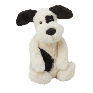 Jellycat Bashful Black & Cream Puppy