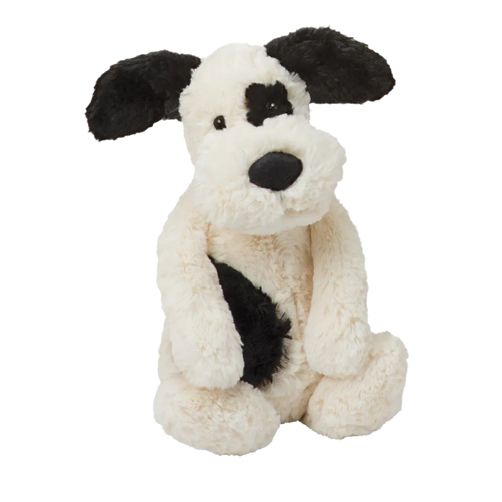 Jellycat Bashful Black & Cream Puppy