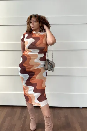 Jessica Sheer Mock Neck Midi Dress