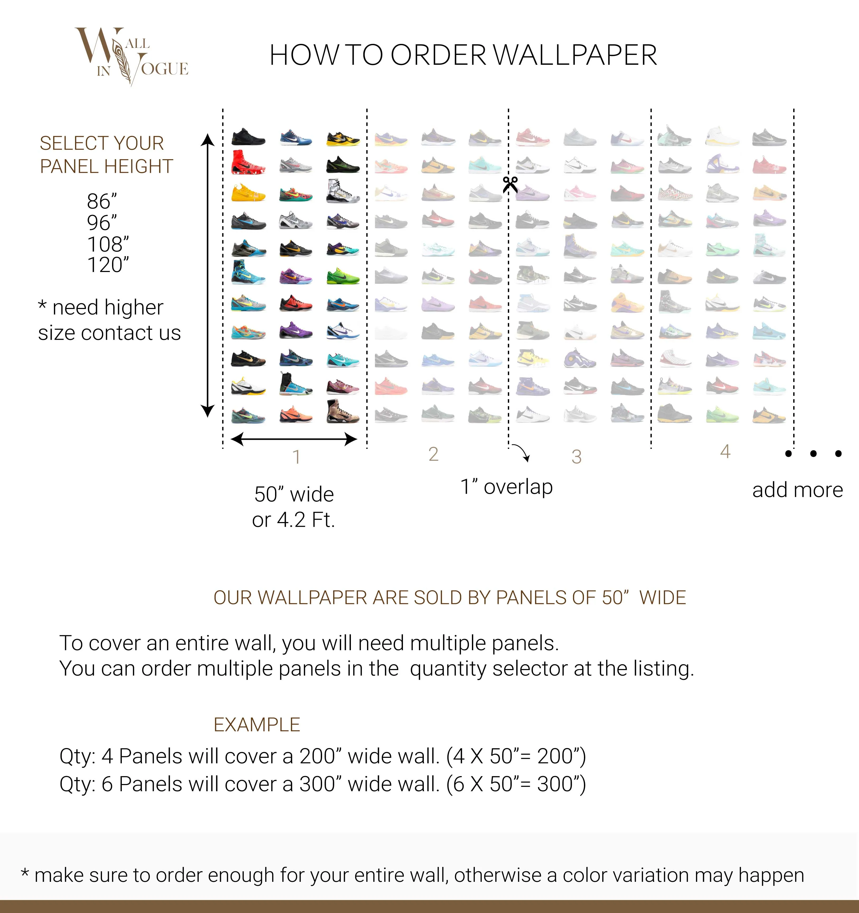 Kobe sneakers wallpaper WIV- 920 - Unique wall mural