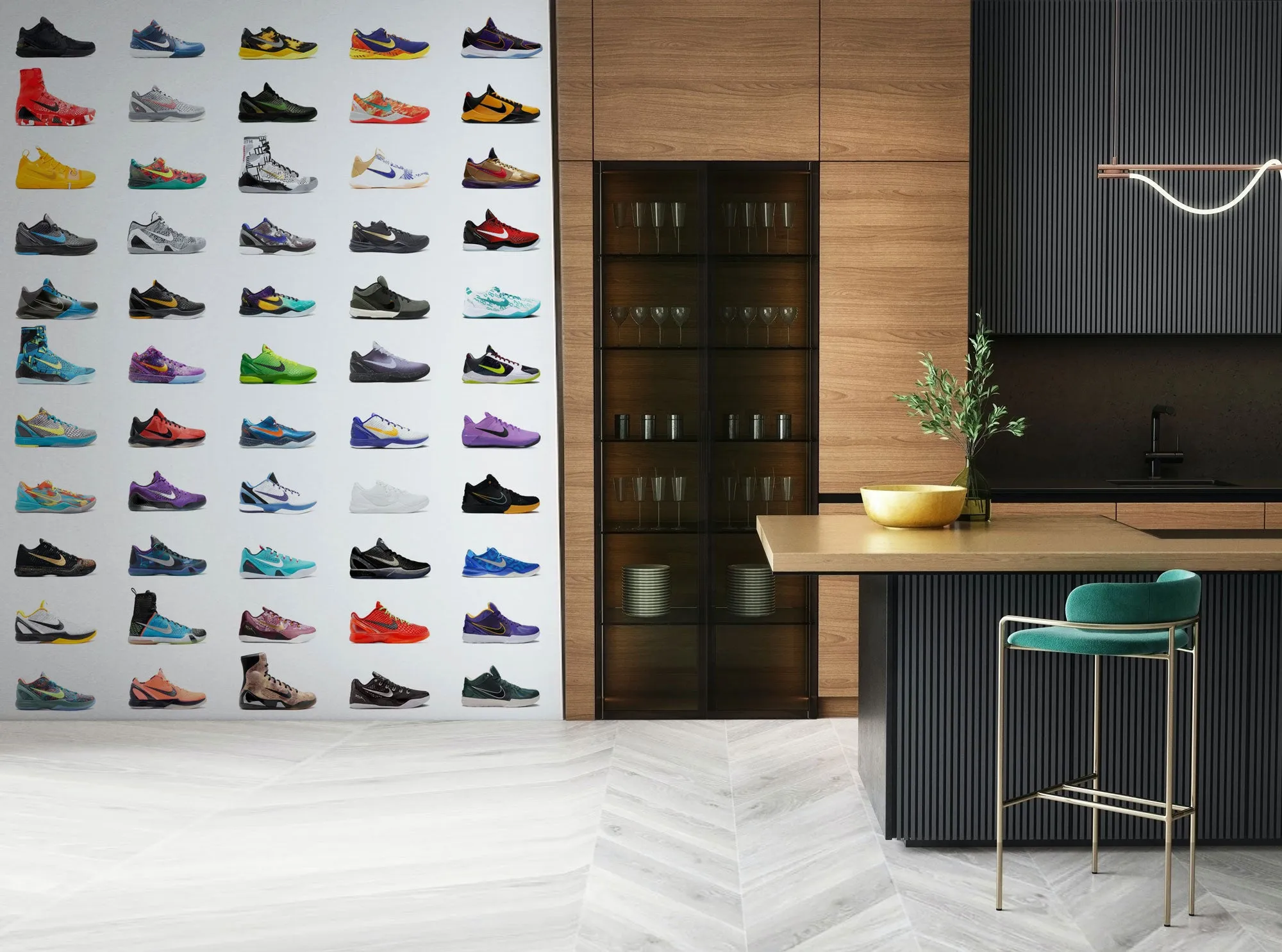 Kobe sneakers wallpaper WIV- 920 - Unique wall mural