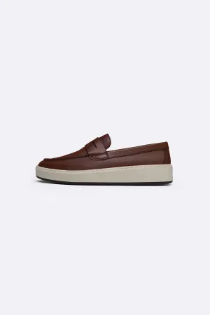 LEATHER SLIP-ON LOAFERS