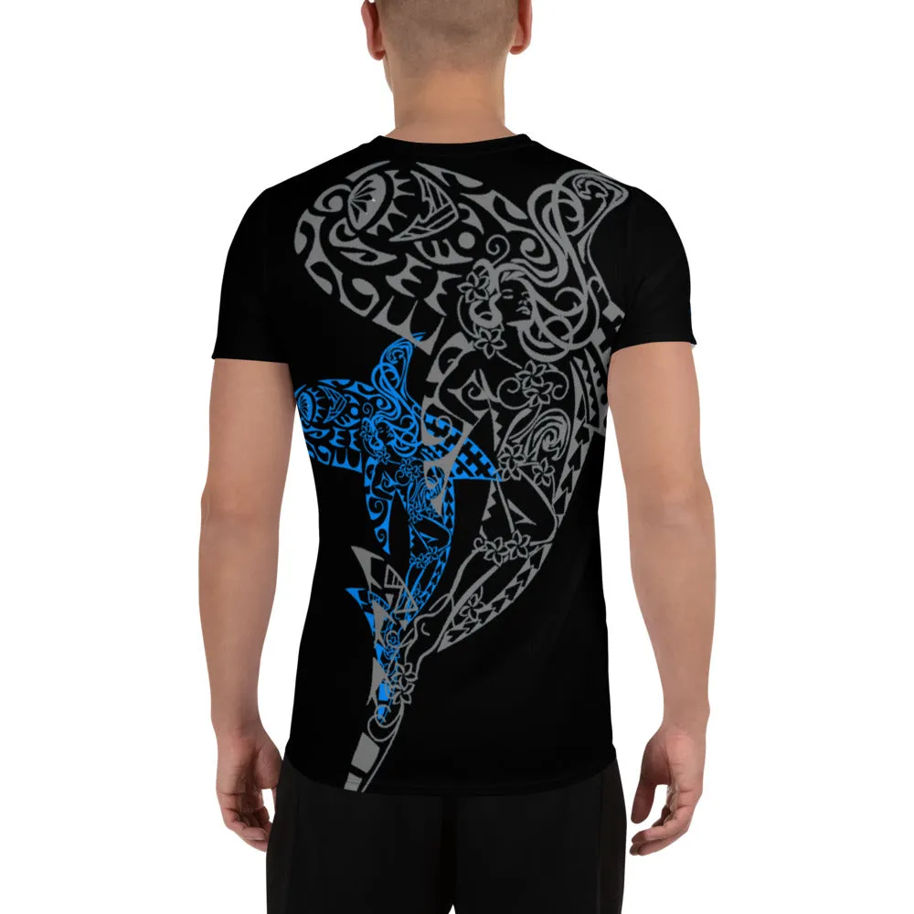 Legend of the Shark Woman All-Over Print Men's Athletic T-shirt