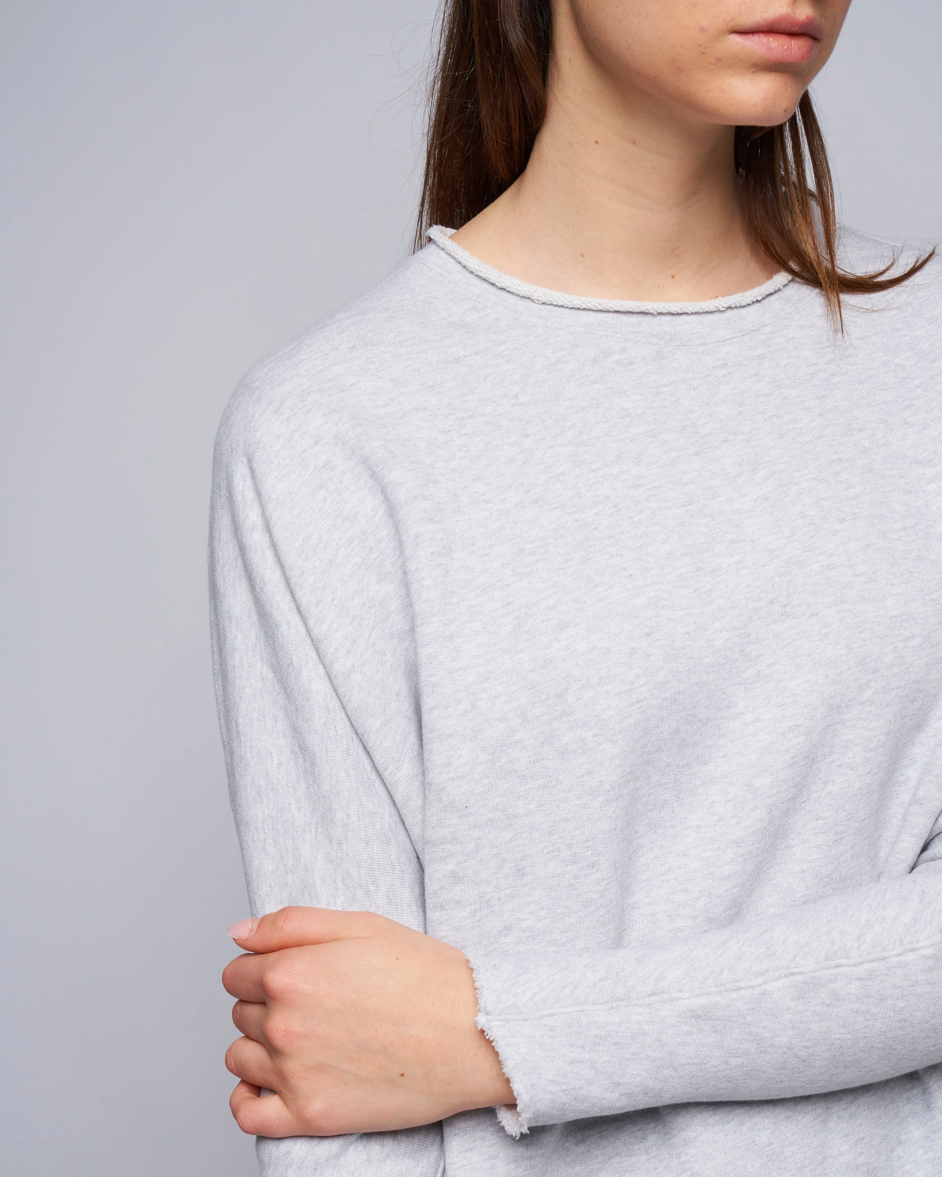 long sleeve capelet - gray melange
