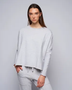 long sleeve capelet - gray melange