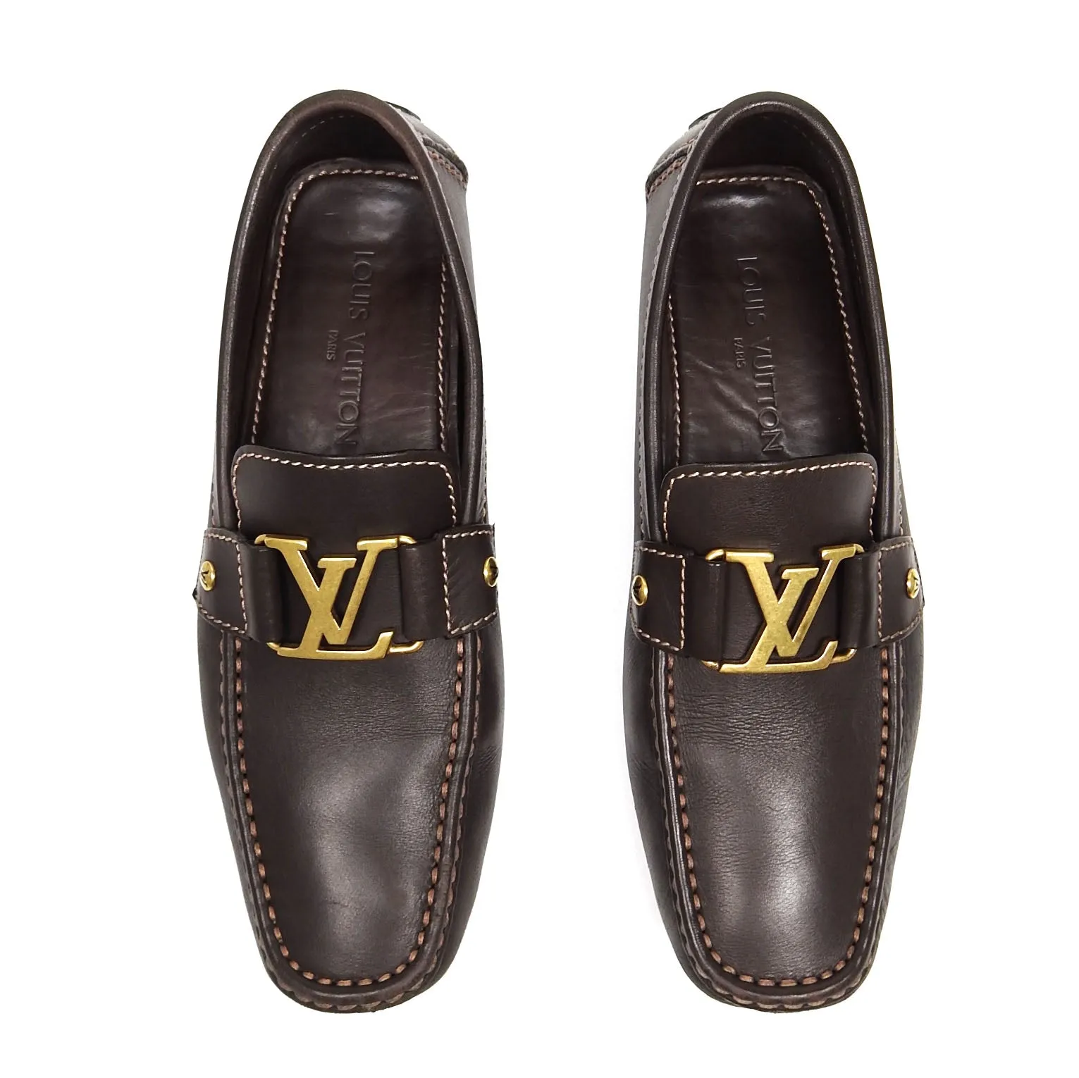 Louis Vuitton Brown Monte Carlo Moccasins Size 8