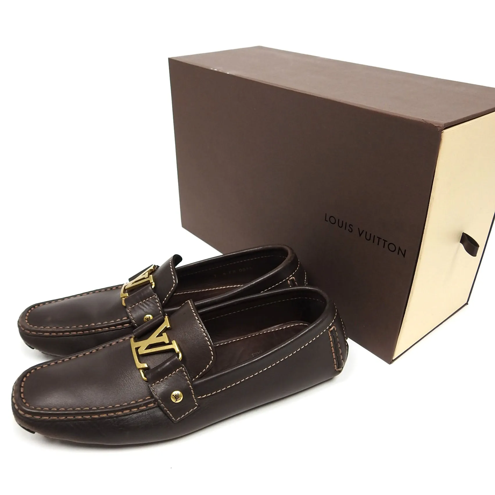 Louis Vuitton Brown Monte Carlo Moccasins Size 8