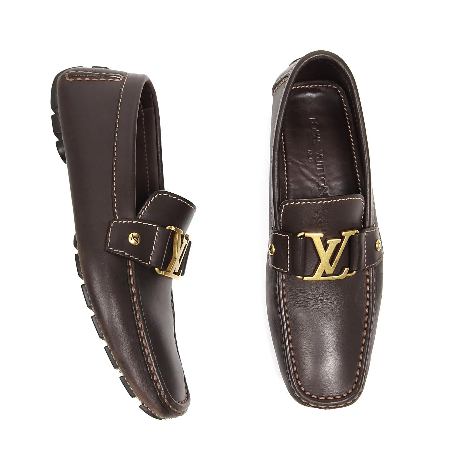 Louis Vuitton Brown Monte Carlo Moccasins Size 8