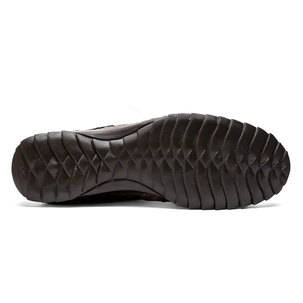 Marco Di Milano Kratos Men's  Brown Shoes Exotic Caiman Crocodile Sneakers