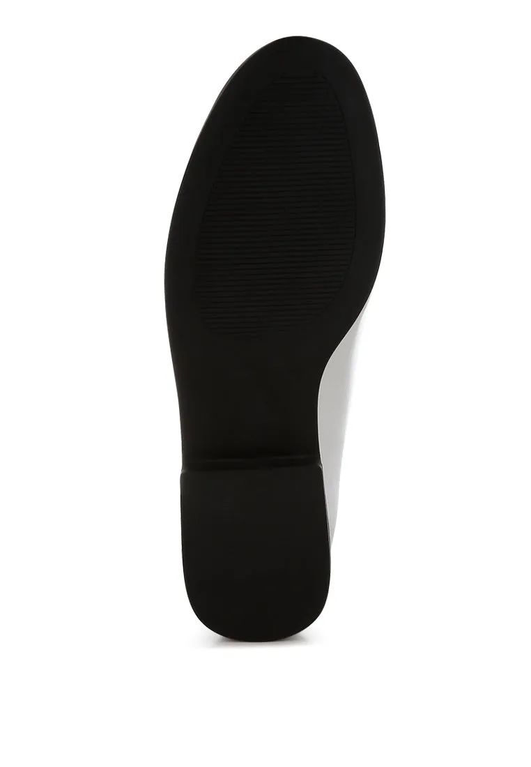 Melucine Metallic Horsebit Detail Loafers