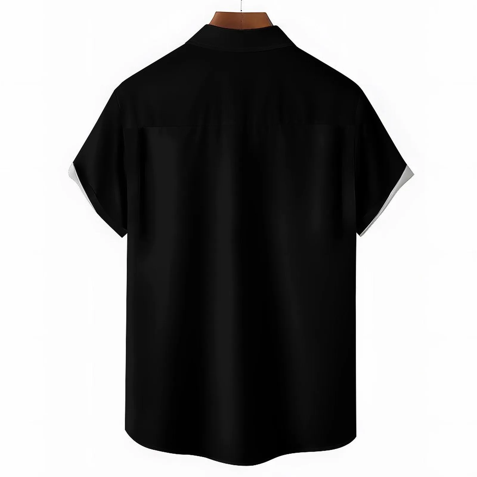 Men's Playing Card Contrasting Short Sleeve Shirt 2304104825