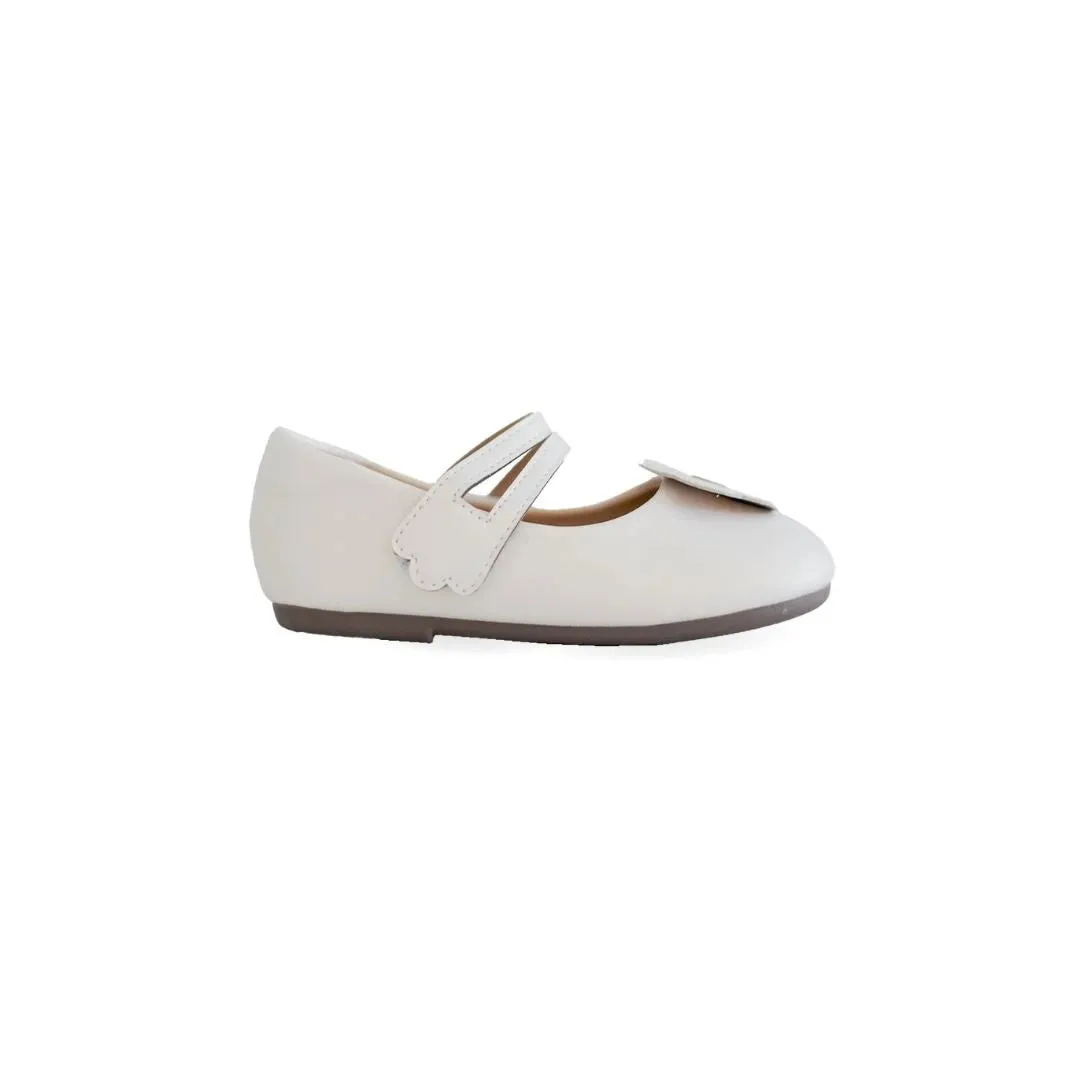 Mini Hana Ballerina Flats in Pearly White