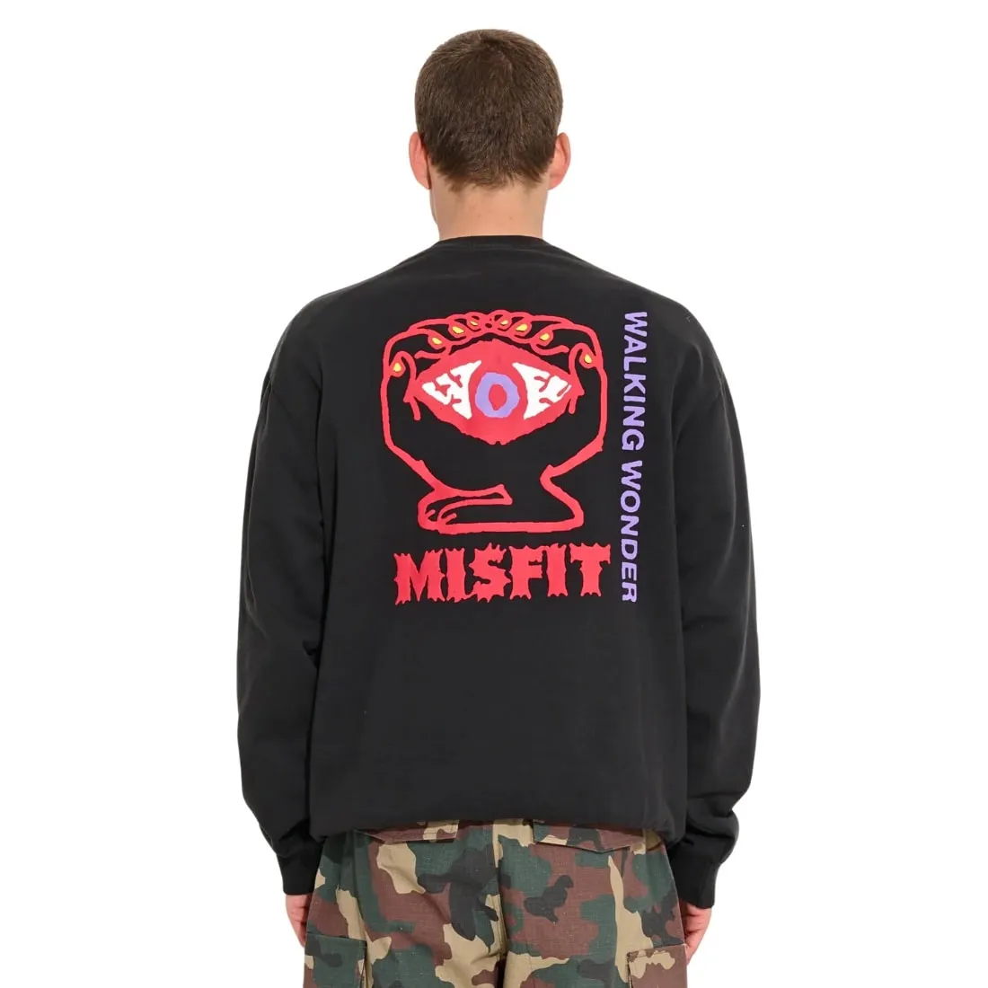 Misfit Walking Wonders Crew Sweater - Pigment Black