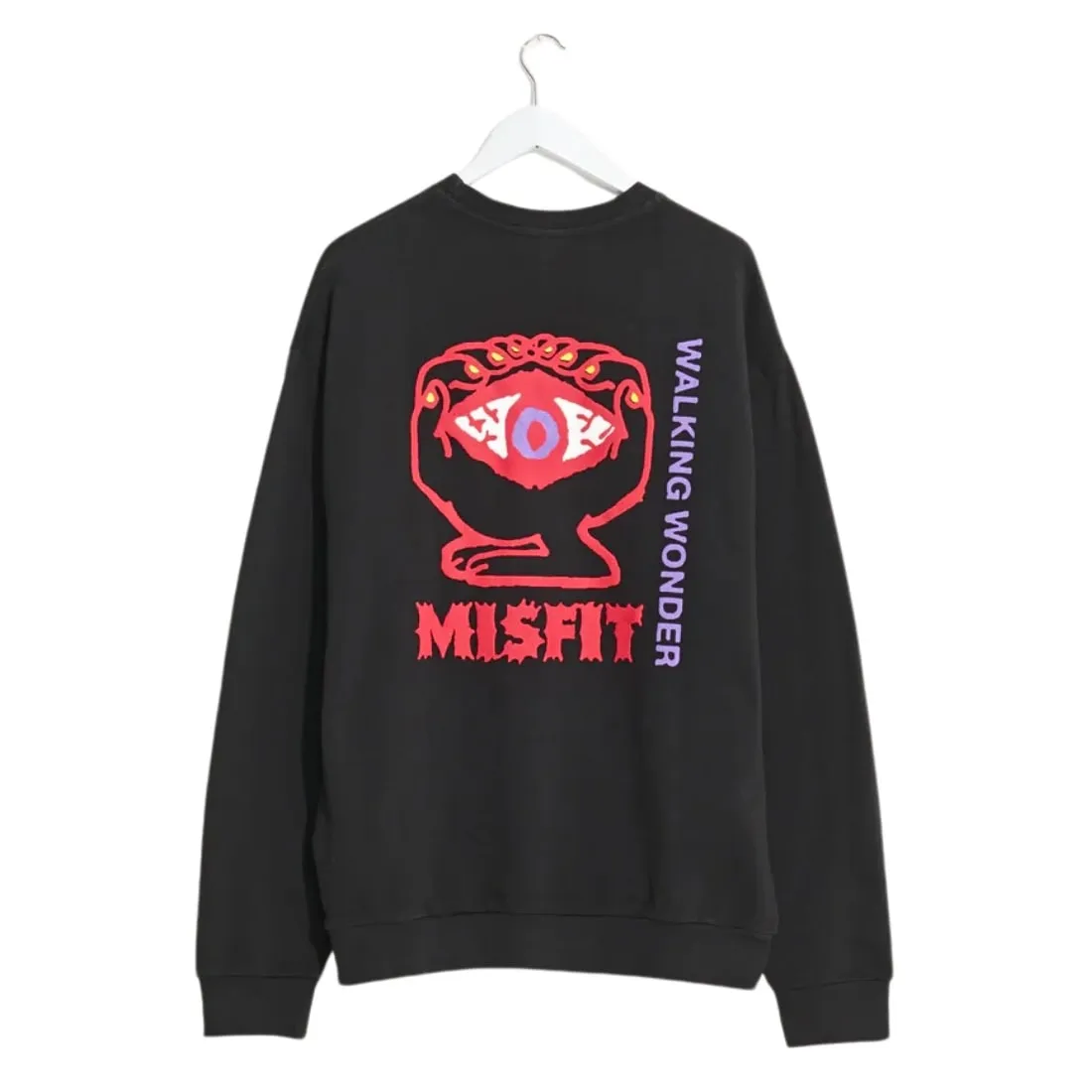 Misfit Walking Wonders Crew Sweater - Pigment Black