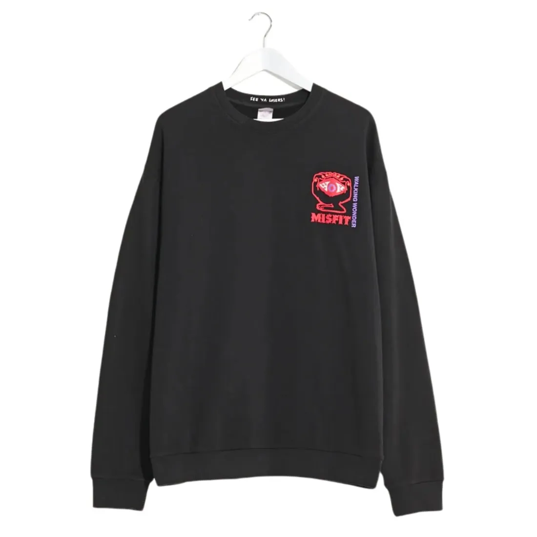 Misfit Walking Wonders Crew Sweater - Pigment Black