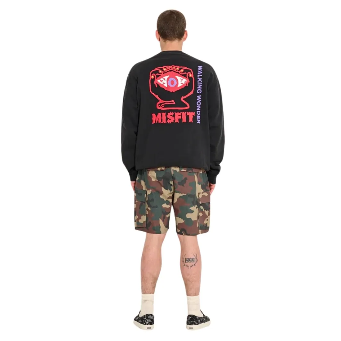 Misfit Walking Wonders Crew Sweater - Pigment Black